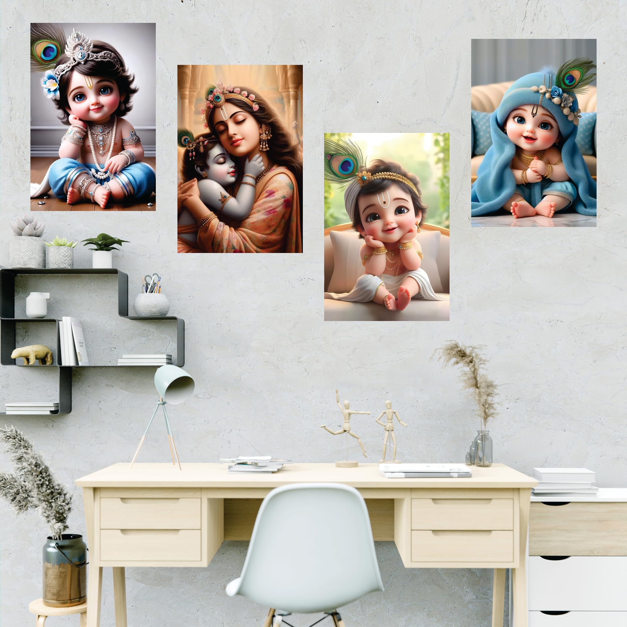 Mehta Craft Bal Krishna Poster For Pregnant Women | God Posters For Room Decorations, Posters For Bedroom, Mandir Room Wall Post